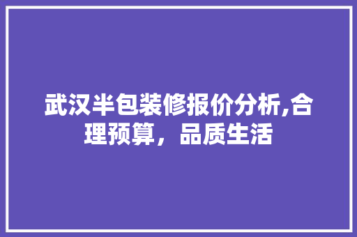 武汉半包装修报价分析,合理预算，品质生活 软装设计
