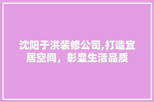 沈阳于洪装修公司,打造宜居空间，彰显生活品质 木雕艺术