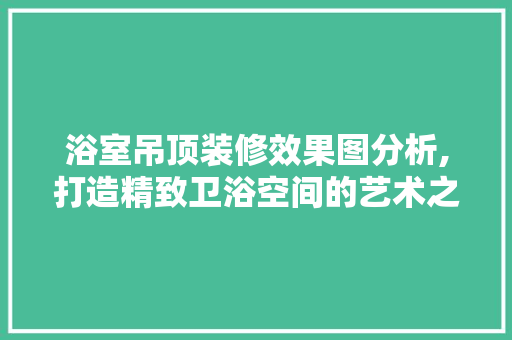 浴室吊顶装修效果图分析,打造精致卫浴空间的艺术之旅 地板材料