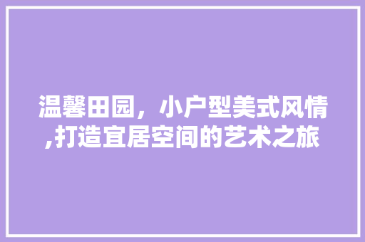 温馨田园，小户型美式风情,打造宜居空间的艺术之旅 现代风格装饰