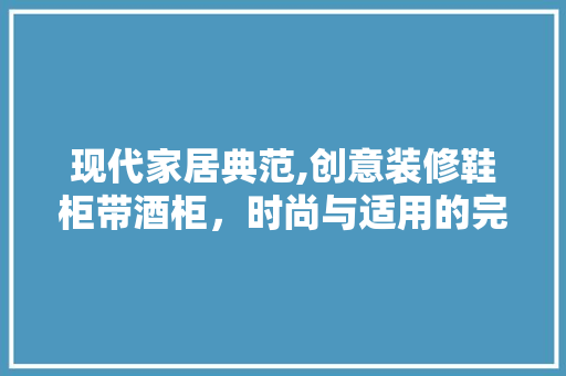 现代家居典范,创意装修鞋柜带酒柜，时尚与适用的完美融合 现代风格装饰