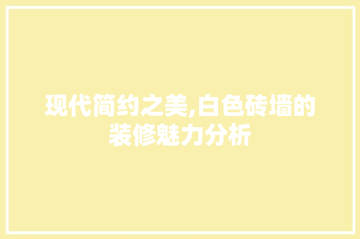 现代简约之美,白色砖墙的装修魅力分析 现代风格装饰