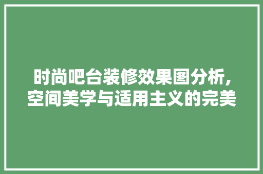时尚吧台装修效果图分析,空间美学与适用主义的完美融合 软装设计