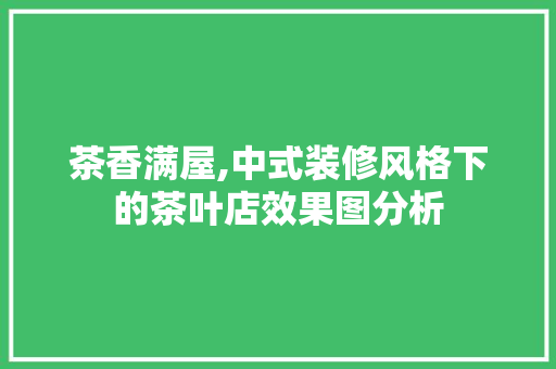 茶香满屋,中式装修风格下的茶叶店效果图分析 地板材料
