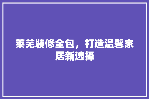 莱芜装修全包，打造温馨家居新选择 客厅装修