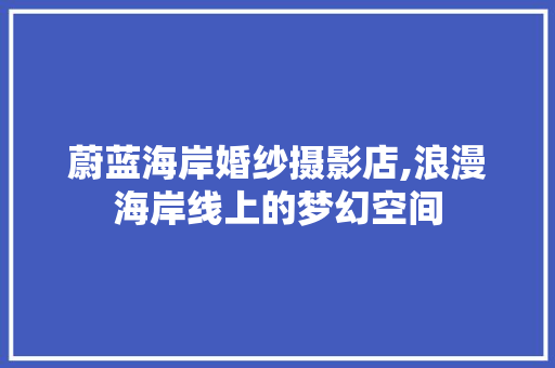 蔚蓝海岸婚纱摄影店,浪漫海岸线上的梦幻空间