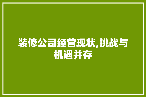 装修公司经营现状,挑战与机遇并存 客厅装修