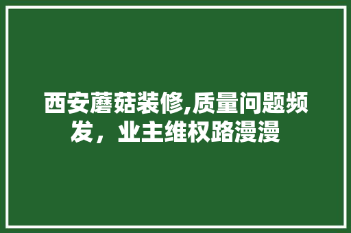 西安蘑菇装修,质量问题频发，业主维权路漫漫 卧室装修