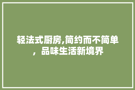 轻法式厨房,简约而不简单，品味生活新境界 客厅装修