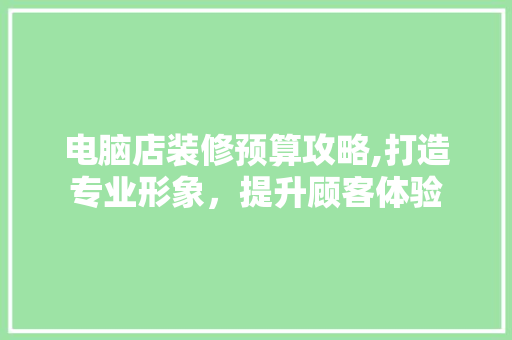 电脑店装修预算攻略,打造专业形象，提升顾客体验 地板材料