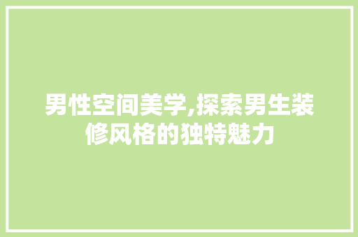 男性空间美学,探索男生装修风格的独特魅力 木雕艺术