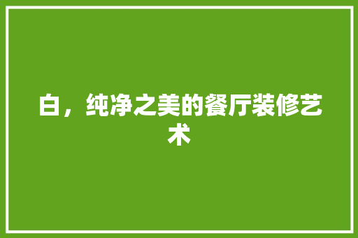 白，纯净之美的餐厅装修艺术 地板材料