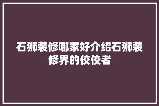 石狮装修哪家好介绍石狮装修界的佼佼者 室内设计