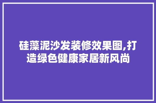 硅藻泥沙发装修效果图,打造绿色健康家居新风尚 中式风格装饰