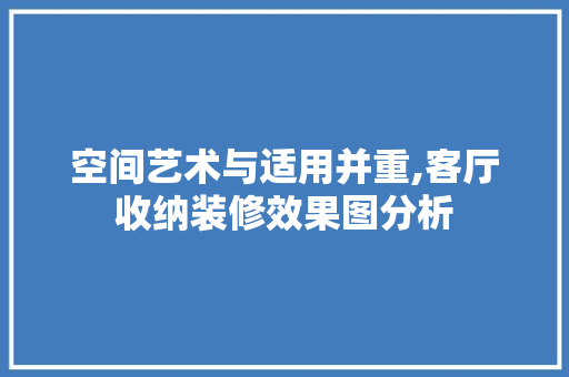 空间艺术与适用并重,客厅收纳装修效果图分析 客厅装修