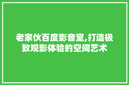 老家伙百度影音室,打造极致观影体验的空间艺术