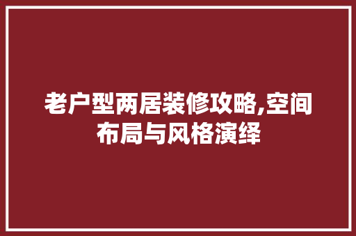 老户型两居装修攻略,空间布局与风格演绎 室内设计