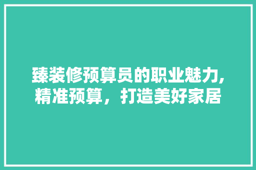 臻装修预算员的职业魅力,精准预算，打造美好家居 卧室装修