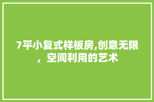 7平小复式样板房,创意无限，空间利用的艺术 现代风格装饰