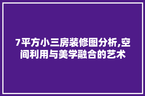 7平方小三房装修图分析,空间利用与美学融合的艺术 家居装修