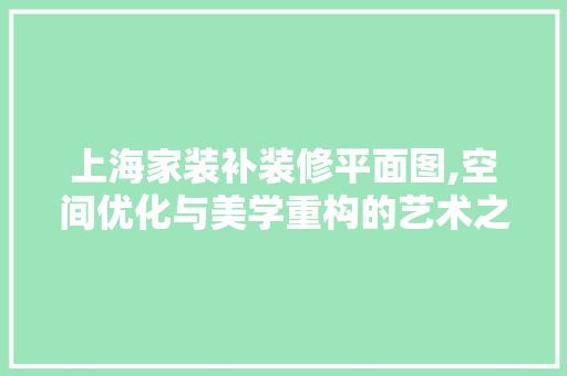 上海家装补装修平面图,空间优化与美学重构的艺术之旅 客厅装修