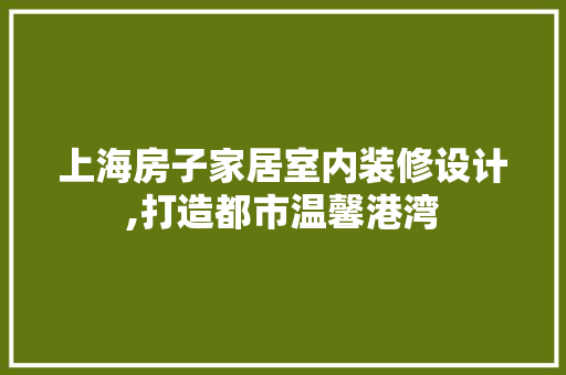 上海房子家居室内装修设计,打造都市温馨港湾 卧室装修