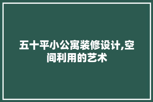 五十平小公寓装修设计,空间利用的艺术 卧室装修