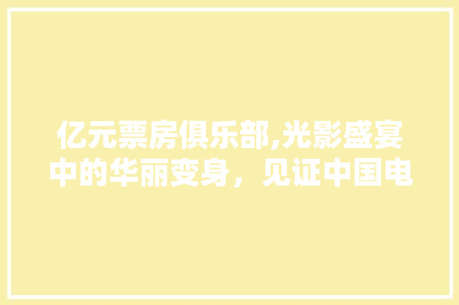 亿元票房俱乐部,光影盛宴中的华丽变身，见证中国电影产业的崛起 软装设计