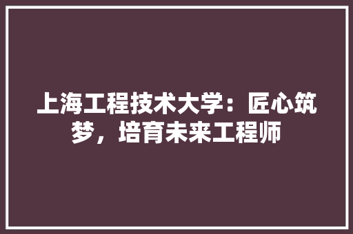 上海工程技术大学：匠心筑梦，培育未来工程师 地板材料