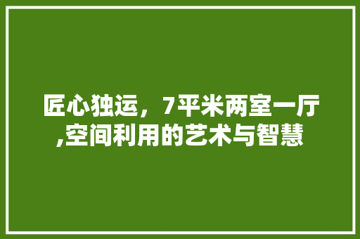 匠心独运，7平米两室一厅,空间利用的艺术与智慧 中式风格装饰