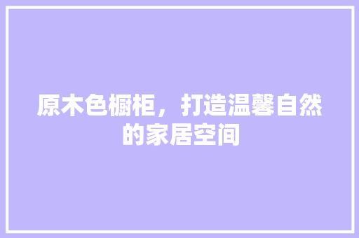 原木色橱柜，打造温馨自然的家居空间 客厅装修