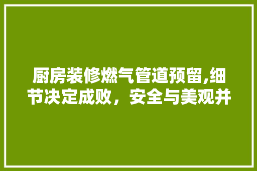 厨房装修燃气管道预留,细节决定成败，安全与美观并重 地板材料
