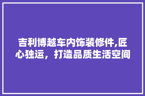 吉利博越车内饰装修件,匠心独运，打造品质生活空间 卧室装修