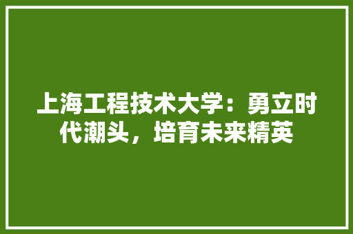 上海工程技术大学：勇立时代潮头，培育未来精英 地板材料