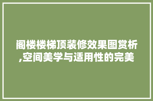 阁楼楼梯顶装修效果图赏析,空间美学与适用性的完美融合 地板材料