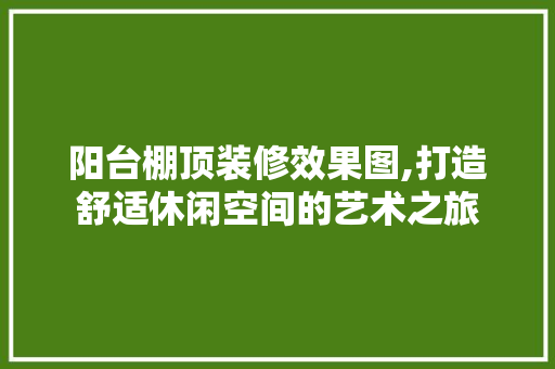 阳台棚顶装修效果图,打造舒适休闲空间的艺术之旅