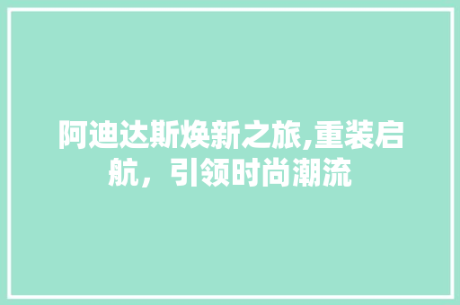 阿迪达斯焕新之旅,重装启航，引领时尚潮流 软装设计