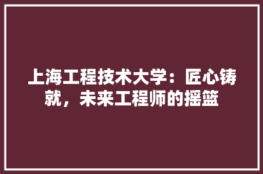 上海工程技术大学：匠心铸就，未来工程师的摇篮 地板材料