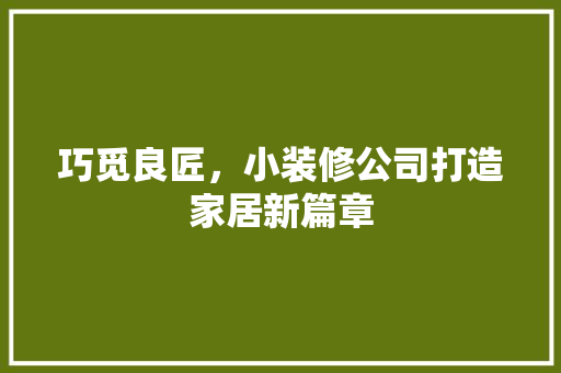 巧觅良匠，小装修公司打造家居新篇章 木雕艺术