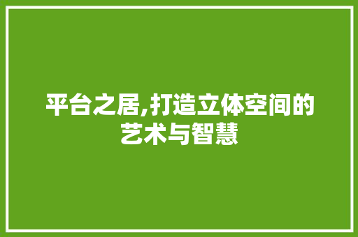 平台之居,打造立体空间的艺术与智慧 中式风格装饰