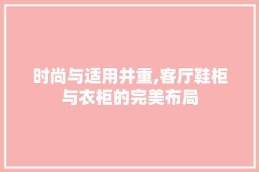 时尚与适用并重,客厅鞋柜与衣柜的完美布局 卧室装修