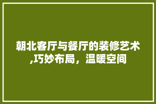 朝北客厅与餐厅的装修艺术,巧妙布局，温暖空间 软装设计