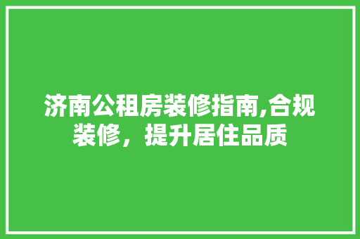济南公租房装修指南,合规装修，提升居住品质 木雕艺术
