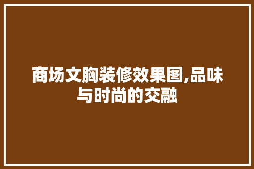 商场文胸装修效果图,品味与时尚的交融 现代风格装饰