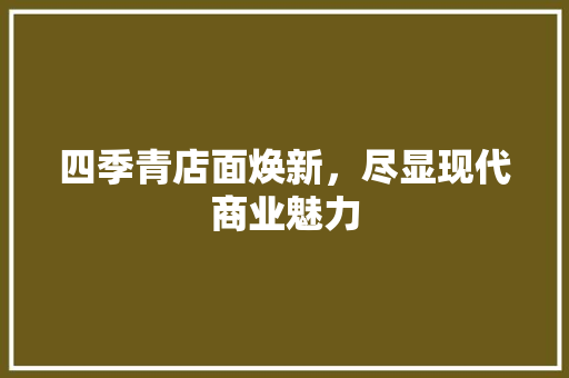 四季青店面焕新，尽显现代商业魅力 室内设计