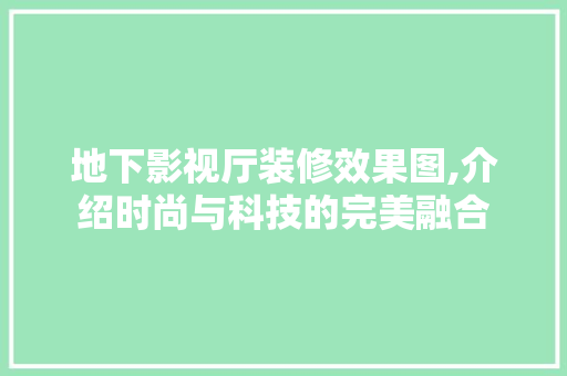 地下影视厅装修效果图,介绍时尚与科技的完美融合