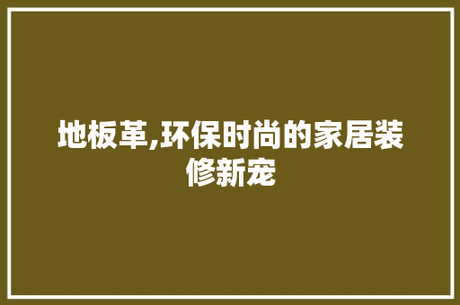 地板革,环保时尚的家居装修新宠 卧室装修