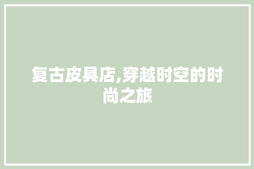 复古皮具店,穿越时空的时尚之旅 现代风格装饰