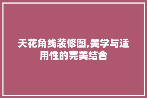 天花角线装修图,美学与适用性的完美结合 客厅装修