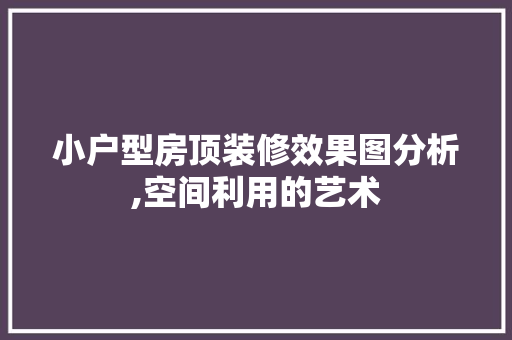 小户型房顶装修效果图分析,空间利用的艺术 客厅装修